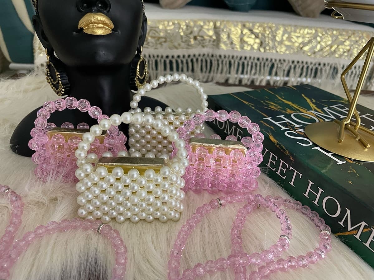 Elegance Charm Beaded Mini Bags & Tasbih Set